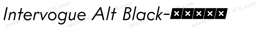 Intervogue Alt Black字体转换